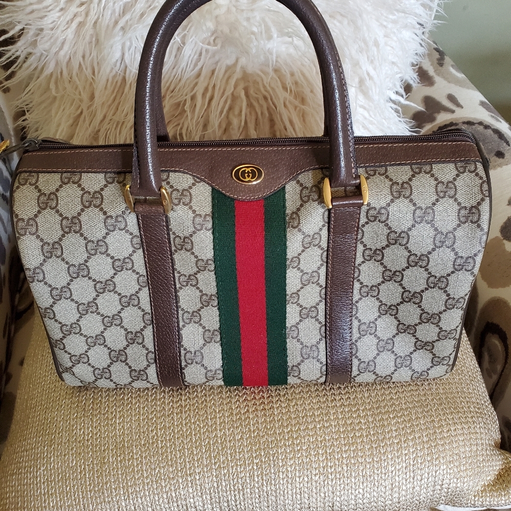 Authentic Vintage Gucci Boston Bag Sherry Webline